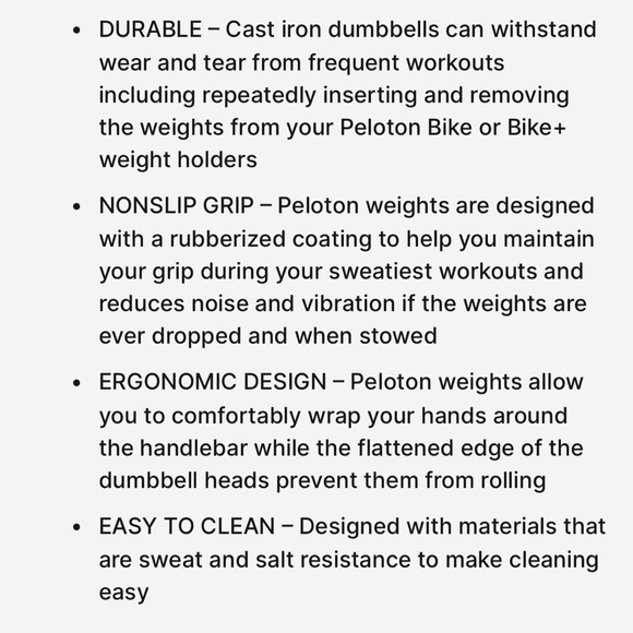 Peloton 3lbs Light Weights Dumbbells Black (Set of 2) NWT - Picture 5 of 11